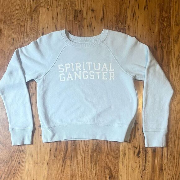 Spiritual Gangster Kids Light Blue Preowned Sz S (10) Sweatshirt - Picture 1 of 6